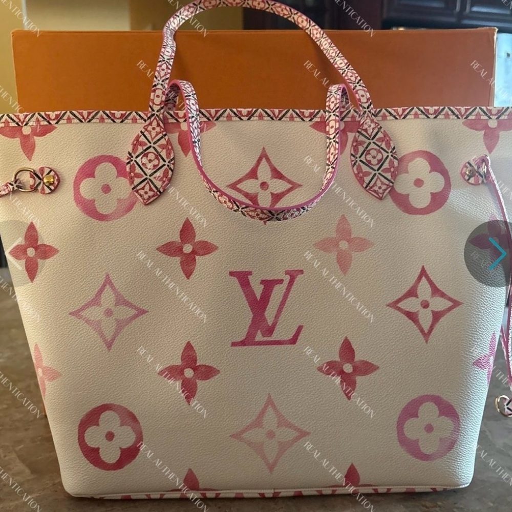 NO LONG AVAIL..Louis Vuitton “By the Pool” 2023 MM NEVERFULL Tote/Pouchette Set - Picture 10 of 13